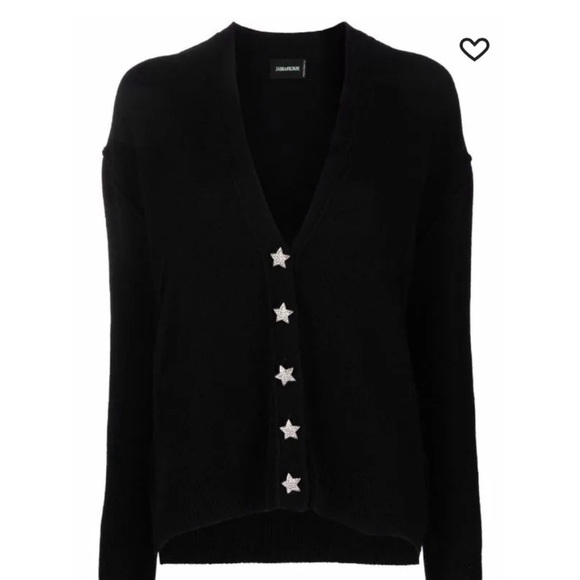 NWOT Zadig& Voltaire star button cashmere cardigan - Picture 5 of 5